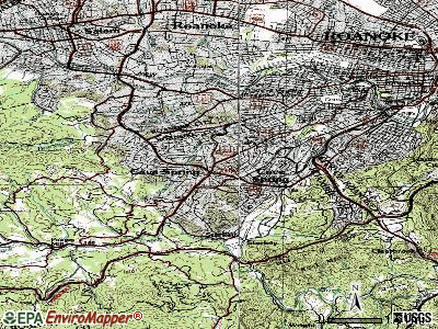 Cave Spring topographic map