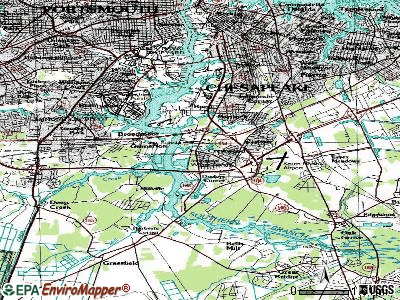 Chesapeake topographic map