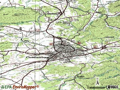 Christiansburg topographic map