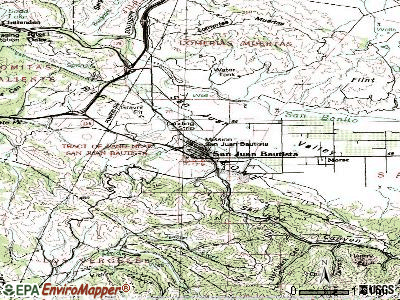 San Juan Bautista topographic map
