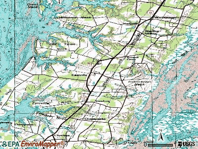 Eastville topographic map