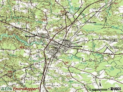 Emporia topographic map