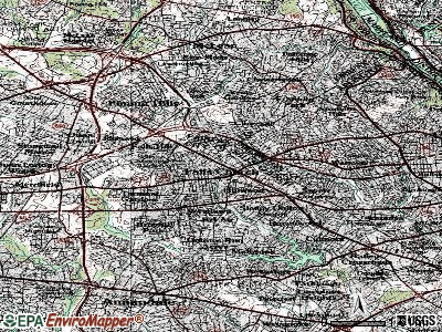 Falls Church topographic map
