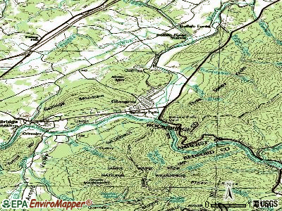 Glasgow topographic map