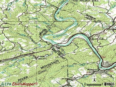 Glen Lyn topographic map