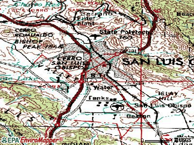 San Luis Obispo topographic map
