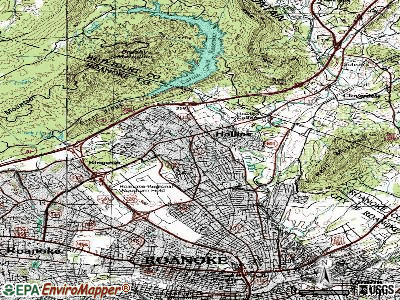Hollins topographic map