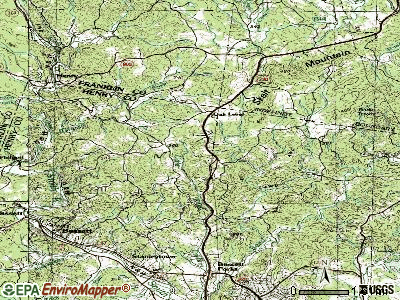 Oak Level topographic map