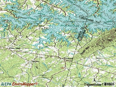 Penhook topographic map
