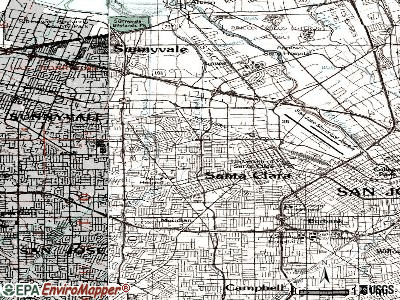Santa Clara topographic map