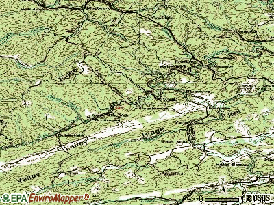 Pocahontas topographic map
