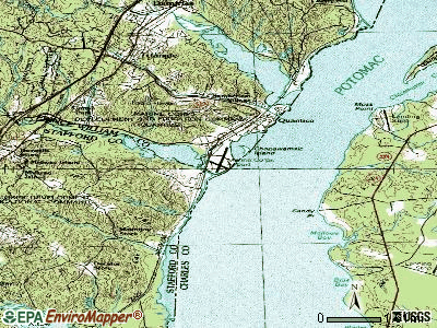 Quantico Station topographic map