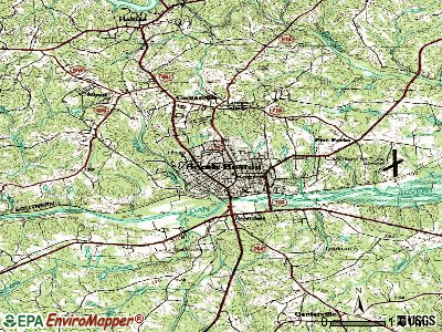 South Boston topographic map
