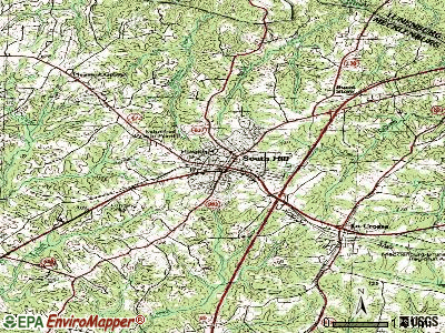 South Hill topographic map