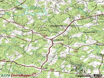 Spotsylvania Courthouse topographic map