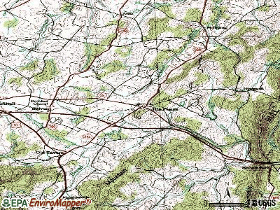 The Plains topographic map