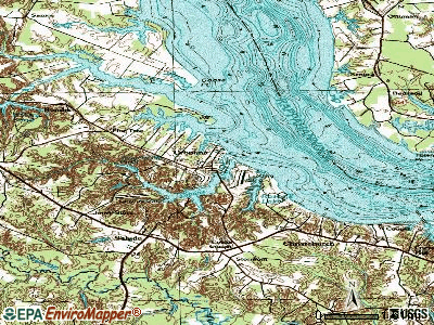 Urbanna topographic map