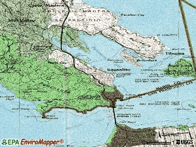 Sausalito topographic map