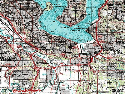 Bryn Mawr-Skyway topographic map