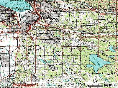 Cascade-Fairwood topographic map