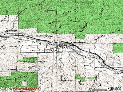 Cashmere topographic map