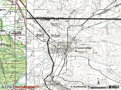 Centralia topographic map