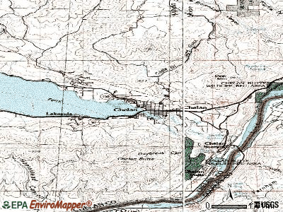 Chelan topographic map