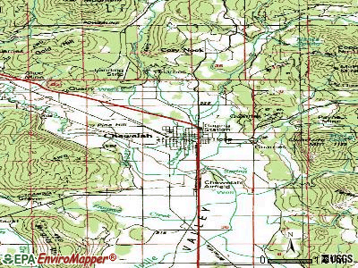 Chewelah topographic map