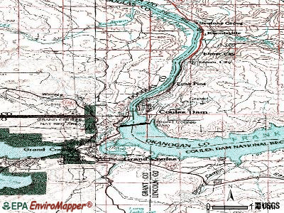 Coulee Dam topographic map