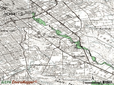 Seven Trees topographic map