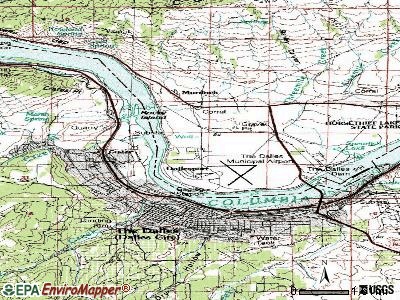 Dallesport topographic map