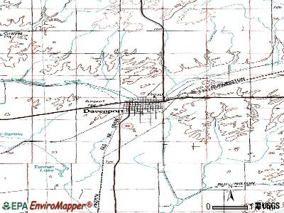 Davenport topographic map