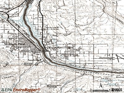 East Wenatchee Bench topographic map