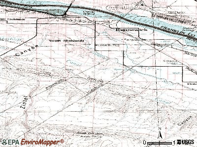 Highland topographic map