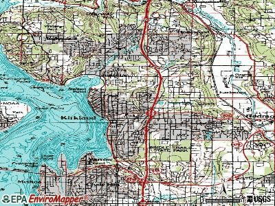 Kirkland topographic map