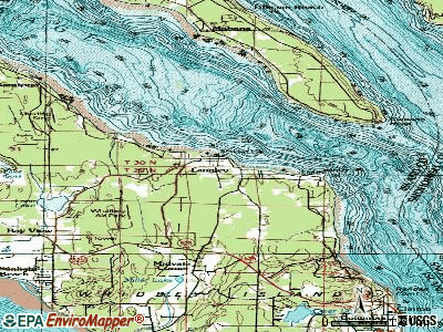 Langley topographic map