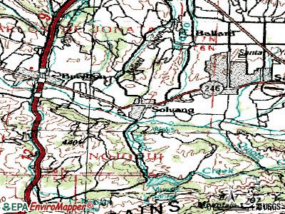 Solvang topographic map