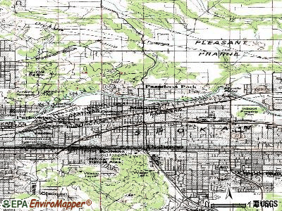 Millwood topographic map