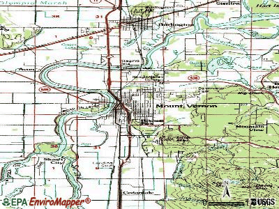 Moxee topographic map