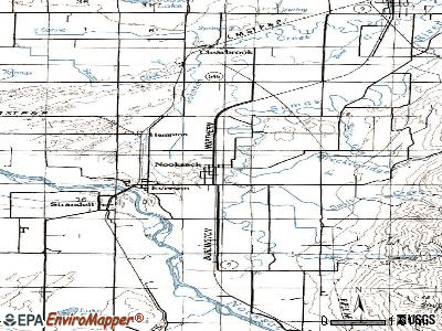 Nooksack topographic map
