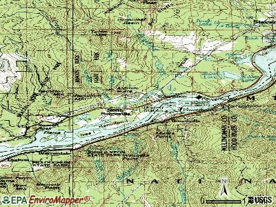 North Bonneville topographic map