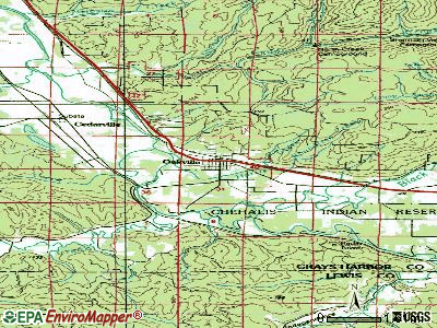 Oakville topographic map