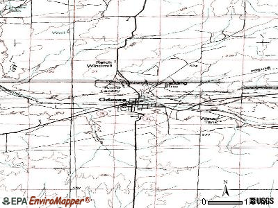 Odessa topographic map