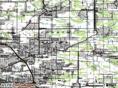 Orchards topographic map