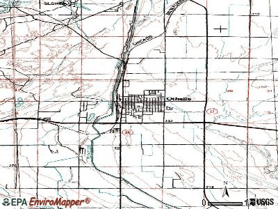 Othello topographic map