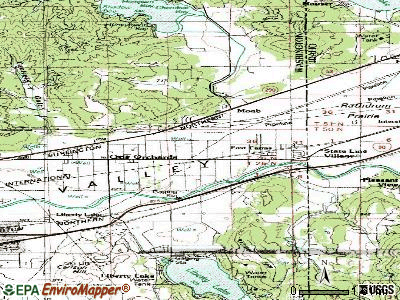 Otis Orchards-East Farms topographic map