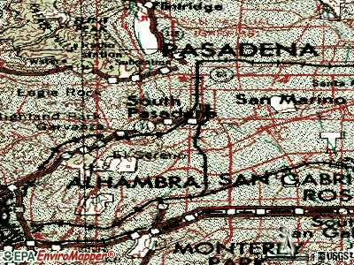 South Pasadena topographic map