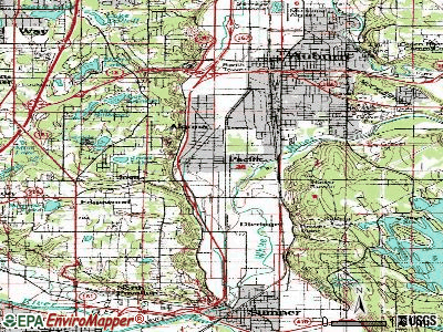 Pacific topographic map