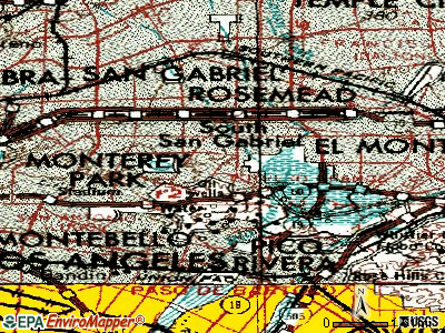 South San Gabriel topographic map