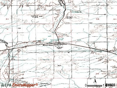 Reardan topographic map